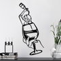 Wallity Bicchiere Accesorio Decorativo de Pared de Metal Negro